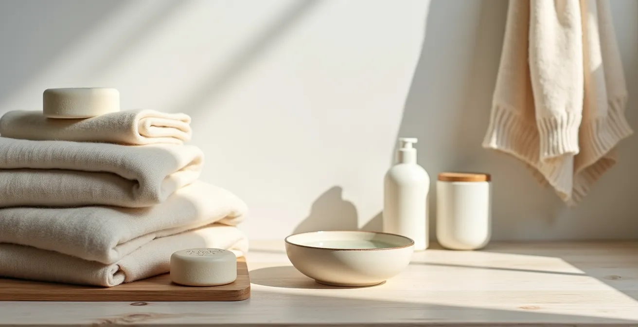 Processo di lavaggio delicato del cashmere con dettagli sulla cura dei tessuti