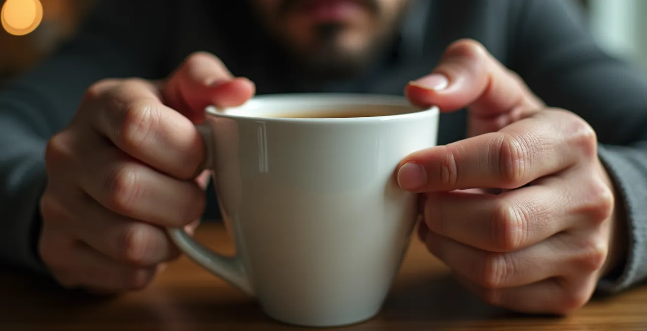 Dettaglio macro di sintomi fisici stress in ambiente lavorativo
